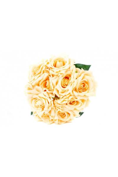 OEM Flori Artificiale Buchet 10 Trandafiri Legati Portocaliu Deschis