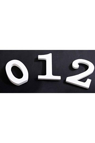 OEM Wooden Ornaments White Numbers 10 cm