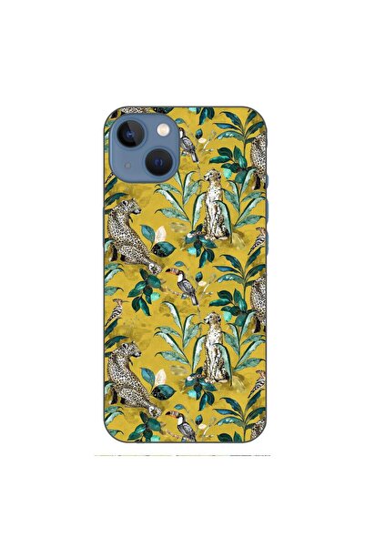 OEM Husa compatibila cu Apple iPhone 13 Silicon Gel Tpu Model Yellow Jungle P...