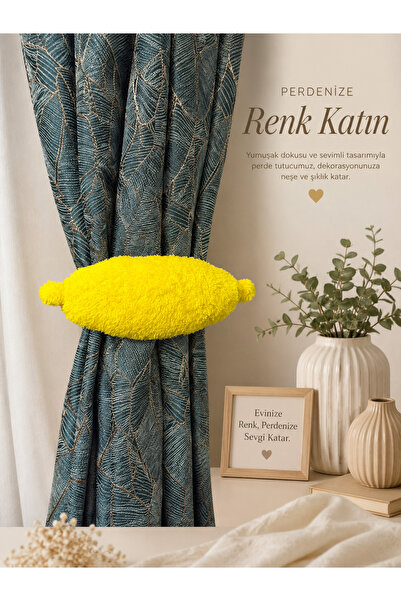 happyteks Curtain Holder Lemon