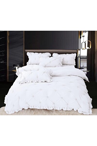 Lenjeria Pufoasa Duvet Cover Set with Pleated and ruffles
