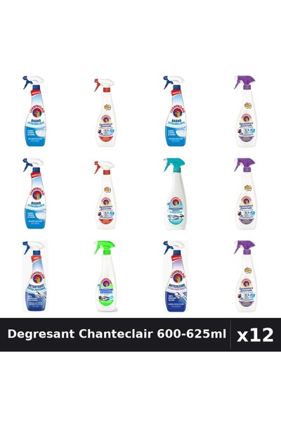 Chanteclair Set 12 Degresant Universal 600-625ml - 8 Arome, Anticalcar, Detar...