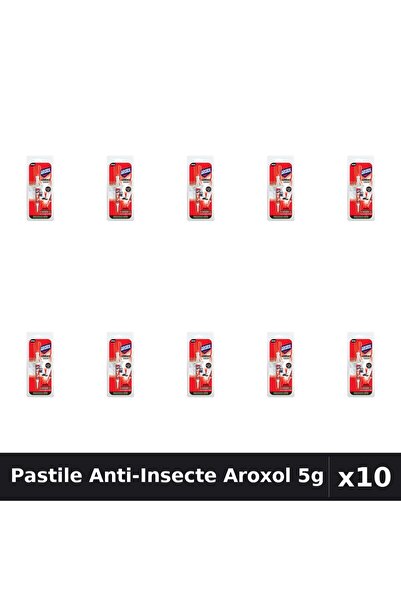 Aroxol Set 10 Pastile Anti-Insecte 5g - Protectie Gandaci, Tantari, Muste