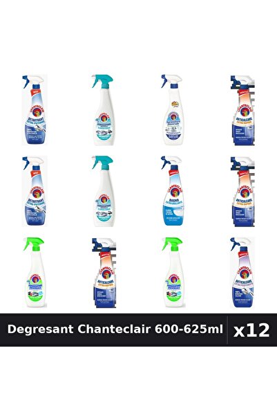 Chanteclair Set 12 Degresant Universal 600-625ml - 7 Arome, Anticalcar, Detar...