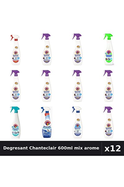 Chanteclair Set 12 Degresant Universal 600ml - 7 Arome Asortate, Detartrant 6...