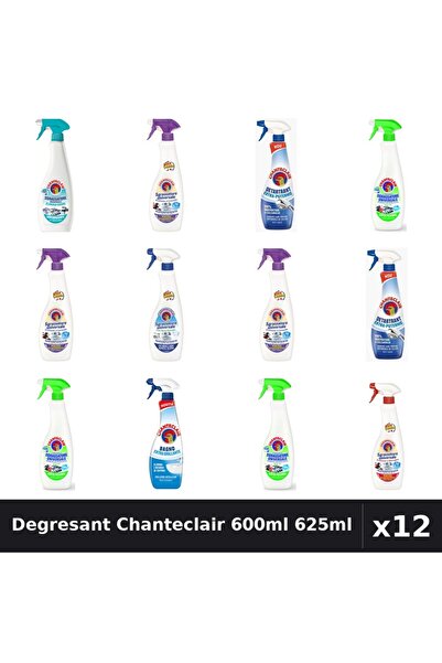 Chanteclair Set 12 Degresant Universal 600ml-625ml - 7 Arome, Detartrant, Cur...
