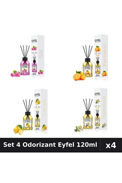 Eyfel Set 4 Odorizante Camera Betisoare, Lamaie, Mana Maicii Domnului, Portoc...