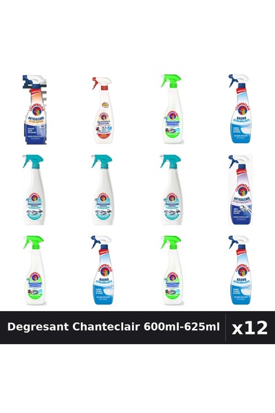 Chanteclair Set 12 Degresant Universal 600ml-625ml - Lămâie, Marsilia, Anti-M...