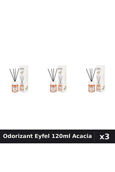 Eyfel Set 3 Odorizant Cameră Betisoare Acacia 120ml - Parfum Intens
