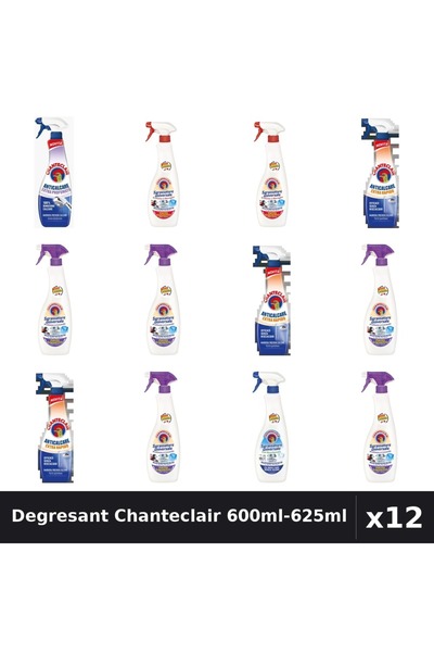 Chanteclair Set 12 Degresant Universal 600ml-625ml - 6 Arome Asortate Curatenie