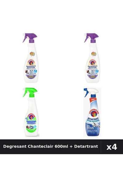 Chanteclair Set 4 Degresant Universal 600ml + Detartrant 625ml - Lavanda, Lăm...