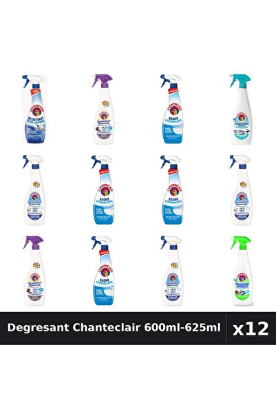 Chanteclair Set 12 Degresant Universal 600ml-625ml - 7 Arome, Detartrant, Ant...