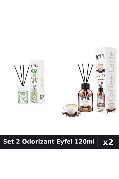 Eyfel Set 2 Odorizante Camera Betisoare, Cafea, Iasomie, 120 ml