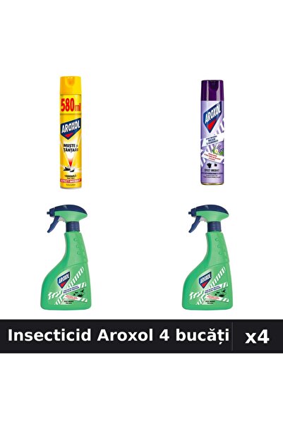 Aroxol Set 4 Spray Insecticid 250ml 400ml 580ml - Anti Insecte Eficient