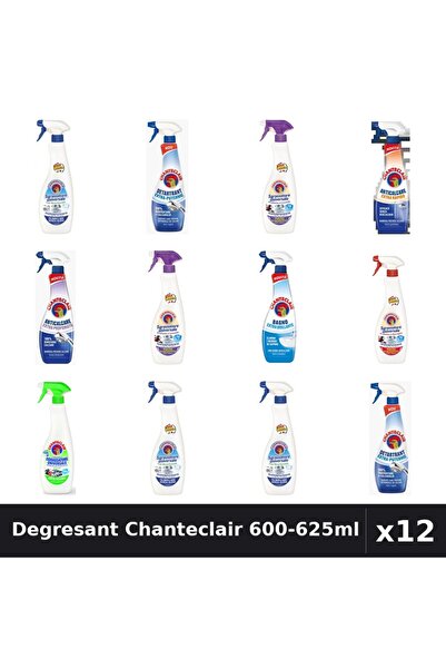 Chanteclair Set 12 Degresant Universal 600-625ml - 9 Arome, Anticalcar, Detar...