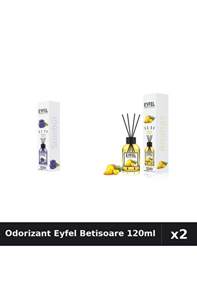 Eyfel Set 2 Odorizant Camera Betisoare 120ml - Zambile, Ananas - Parfum