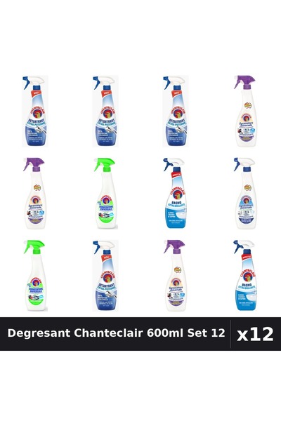 Chanteclair Set 12 Degresant Universal 600-625ml - Bicarbonat, Lavanda, Lămâi...