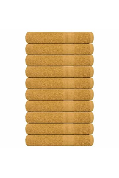 vidaxl Sauna towels, FROGN, 10 pcs., gold, 80 x 200 cm, 360 g/m²