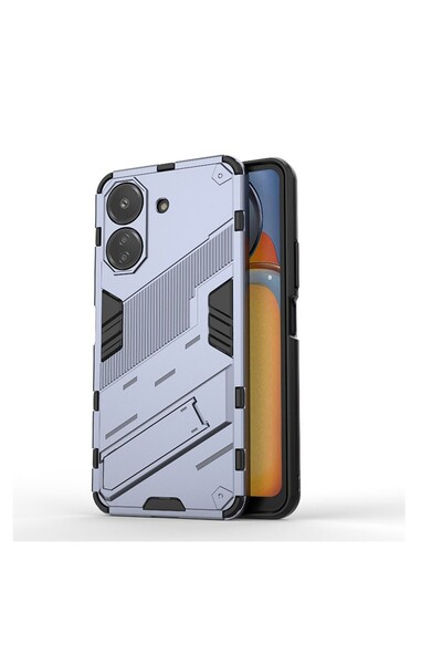 sscase Punk Armor Σκληρή Θήκη με Στήριγμα Grey (Xiaomi Redmi 13C/Poco C65)