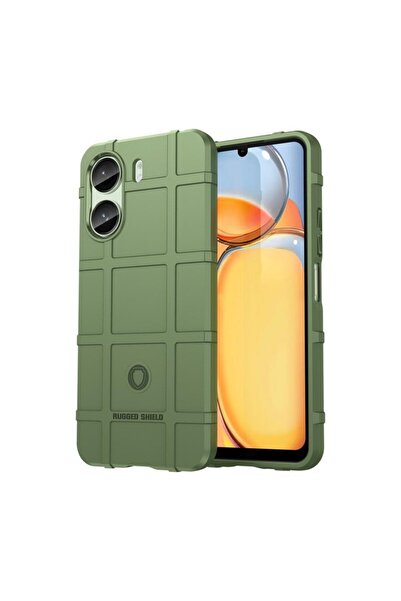 sscase Grid Design Σκληρή Θήκη Σιλικόνης Army Green (Xiaomi Redmi 13C/Poco C65)