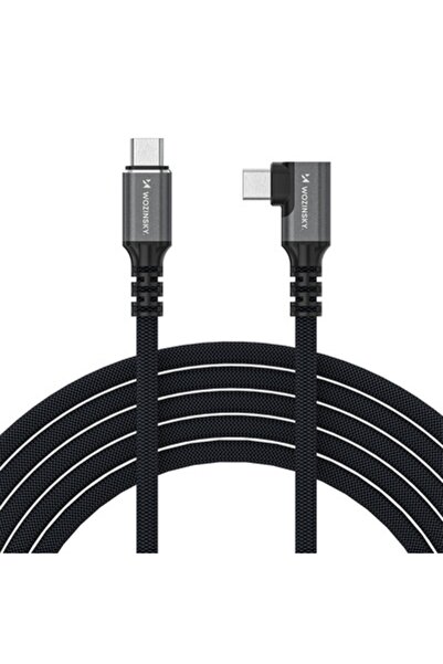 WOZINSKY Cablu USB-C Thunderbolt 4 WPS2-UY41S, cotit, 240W, 2m - Negru