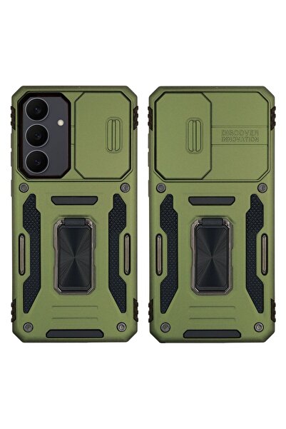Sonique Θήκη Ring Armor CamShield για Samsung Galaxy S25 FE Χακί