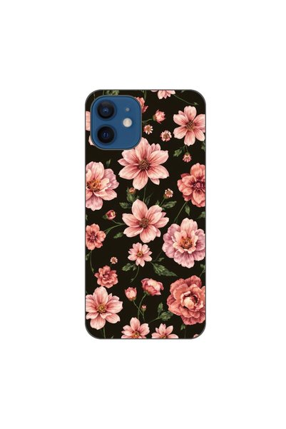 OEM Case compatible with Apple iPhone 12 Silicone Gel Tpu Pattern Pink Spring...