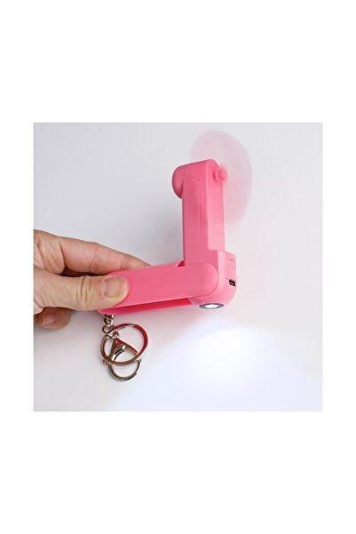Zet Mini Pink Keychain with Fan and Flashlight, Portable Accessory for Bag, K...