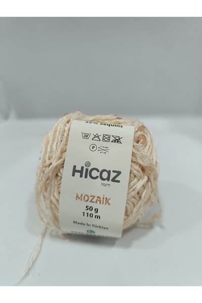 Pİ Yarn Hicaz Large Sequin Hand Knitting Yarn 50Gr