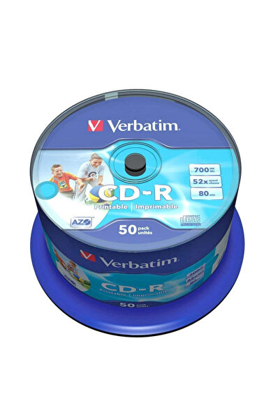Verbatim Εκτυπώσιμο CD-R 50 τεμάχια/σετ 700MB 52X 43438