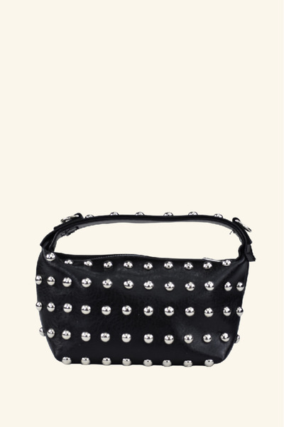 birizmoda Women's Mini Staple Detailed Chain Strap Hand and Shoulder Bag - Black