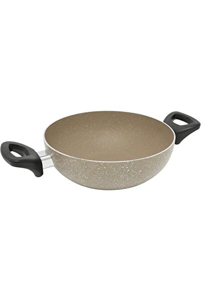 Trust Pro 22cm Light Gray Ceramic Double-Layer Non-Stick Wok Pan