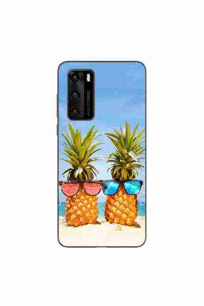 OEM Θήκη συμβατή με Huawei P40 από σιλικόνη gel TPU, σχέδιο Παραλία Ανανάδες