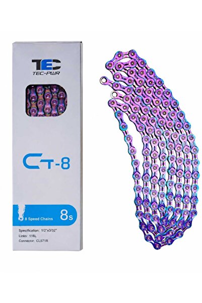 TEC KMC Zincir CT-8 6/7/8 Vites Rainbow 116 Bakla
