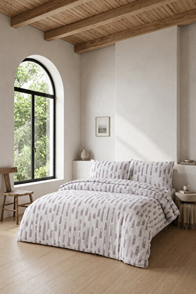 Menderes Home Winter Flannel Single Duvet Cover Set Cloud Gray