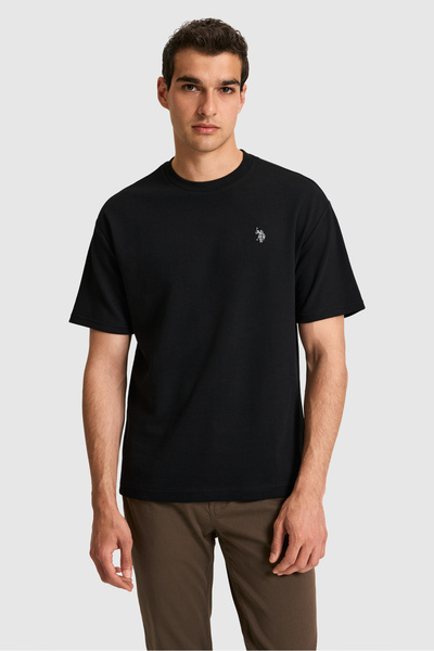 Men's Comfort Fit Crew Neck BlackT-Shirt50326967-VR046