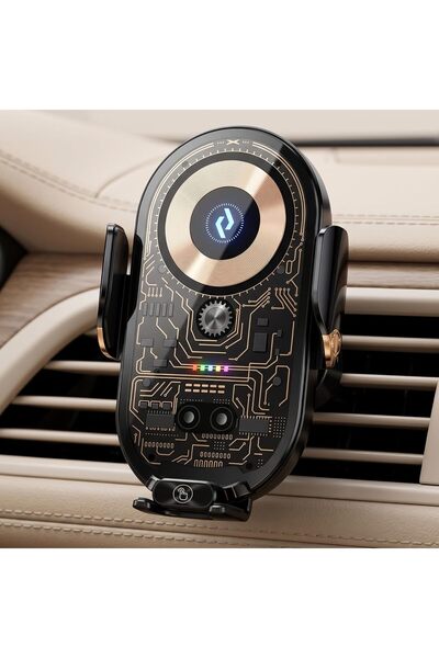 Auto Family FZE حامل هاتف لاسلكي للسيارة مع شاحن، دوران 360 درجة °   حامل سيا...