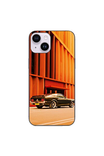 OEM Husa compatibila cu Apple iPhone 14 Silicon Gel Tpu Model Mustang Sunset