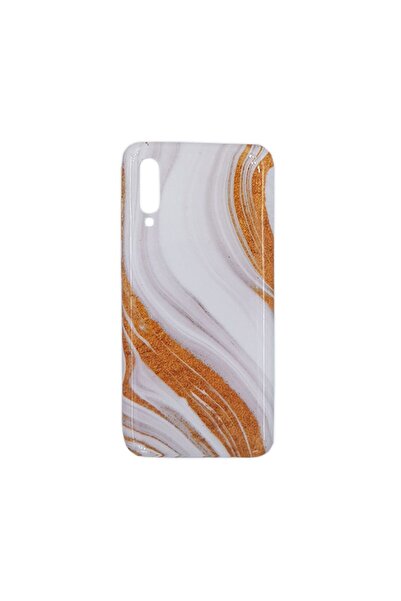 OEM Θήκη Marble Silicon Samsung Galaxy A70/A70s Gold / White