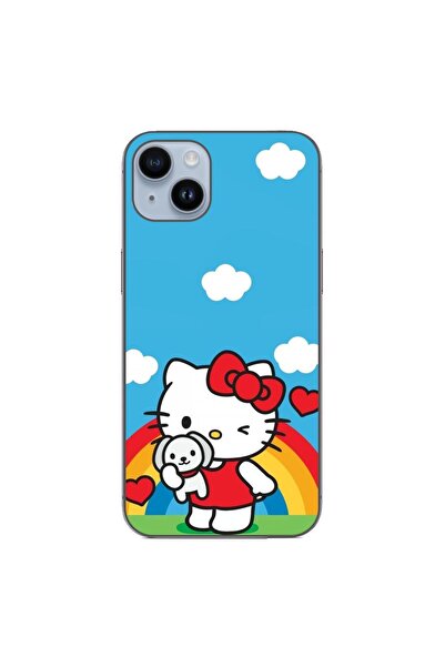 OEM Case compatible with Apple iPhone 15 Plus Silicone Gel Tpu Hello Kitty Ra...