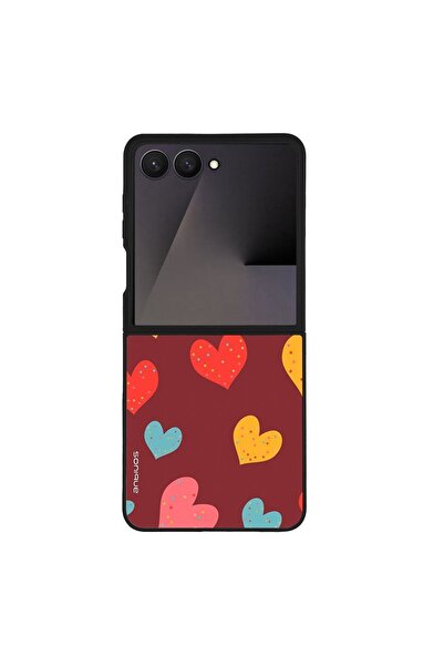 Sonique Θήκη Heart Series για Samsung Galaxy Z Flip 7 Μπορντώ