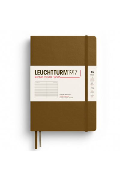 Leuchtturm Тетрадка за диктовки А5, твърди корици, кафява, Скортисоара