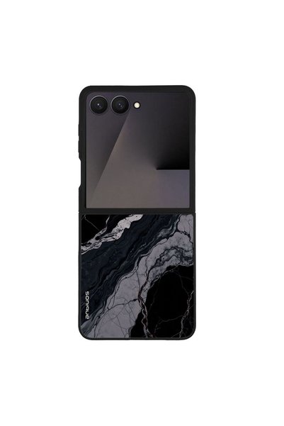 Sonique Θήκη Marble Series για Samsung Galaxy Z Flip 7 Μαύρο 02