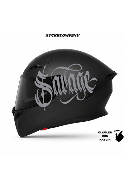 STCKRCO Savage Kask Sticker – Motor Kaskı İçin Premium Yazı Sticker