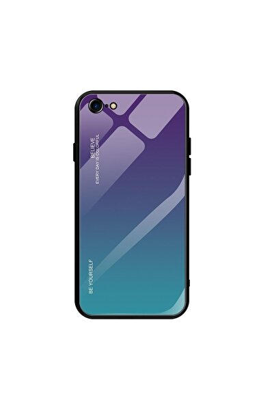 OEM Glass Case Apple iPhone 7 / iPhone 8 / iPhone SE 2020 / iPhone SE 2022 Μω...