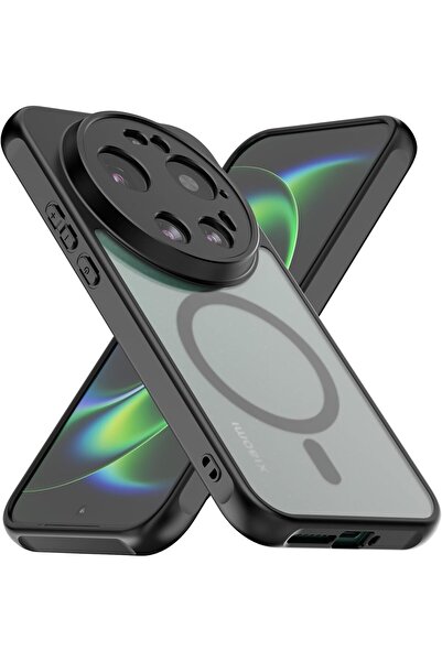 Mi 17 Ultra Compatible Case Camera Protrusion Matte Precision Button Cover with Magsafe Charging Support