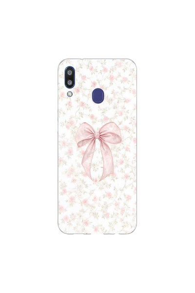 PPKin Samsung Galaxy M20 Uyumlu Kurdele 2 Tasarımlı Şeffaf Kılıf