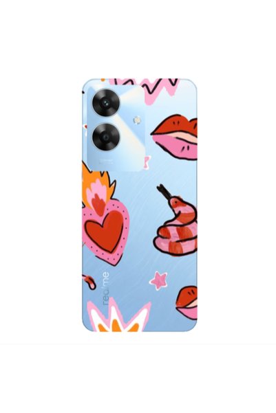Other Realme Note 60 Snake heart Transparent Silicone TPU Θήκη