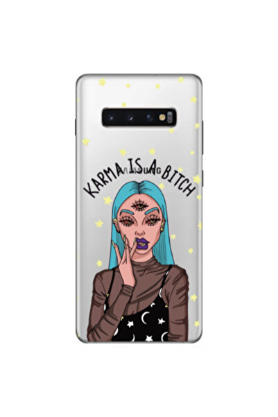 Other Samsung S10 Plus Karma is a bitch Transparent Silicone TPU Θήκη