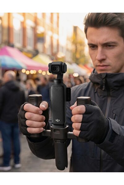 YADU3D Dji Osmo Pocket 3 / 4 Çift el Tutma Aparatı Cinematic Rig